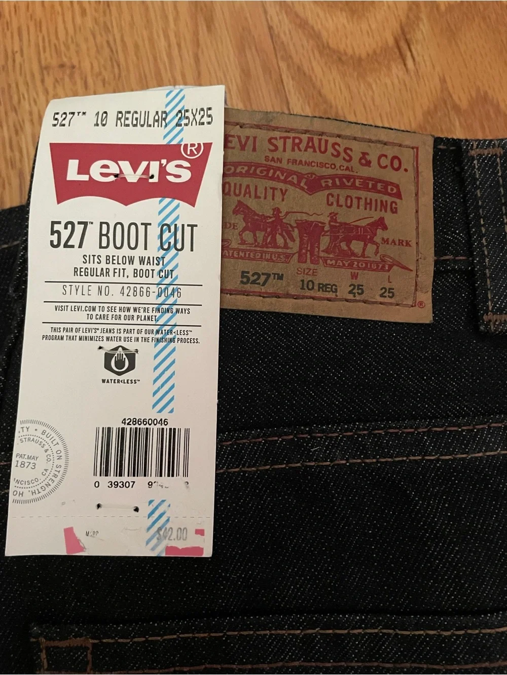 Levi's Boys’ Size 10 Regular 527 Bootcut Jeans - Dark Blue